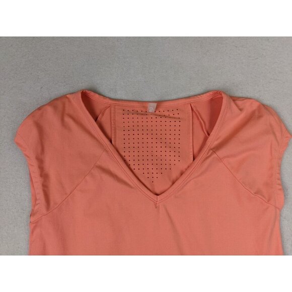 MTA SPORT - WOMEN'S CORAL ORANGE CAP SLEEVE ATHLETIC TOP - SIZE S - Picture 4 of 7